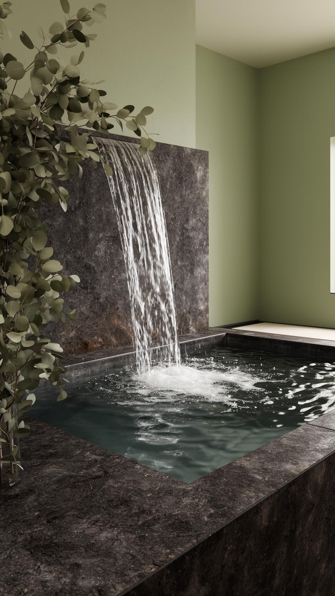 Cold plunge & waterfall